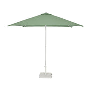 Parasol Eolo Sunbrella Ezpeleta, structure blanche, toile Sunbrella menthe