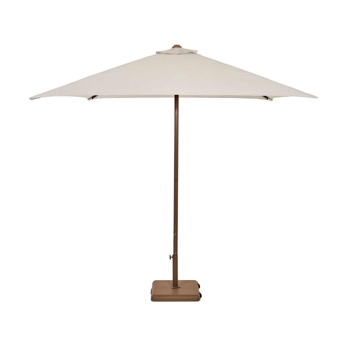 Parasol Eolo Sunbrella Ezpeleta, structure taupe, toile Sunbrella marbre