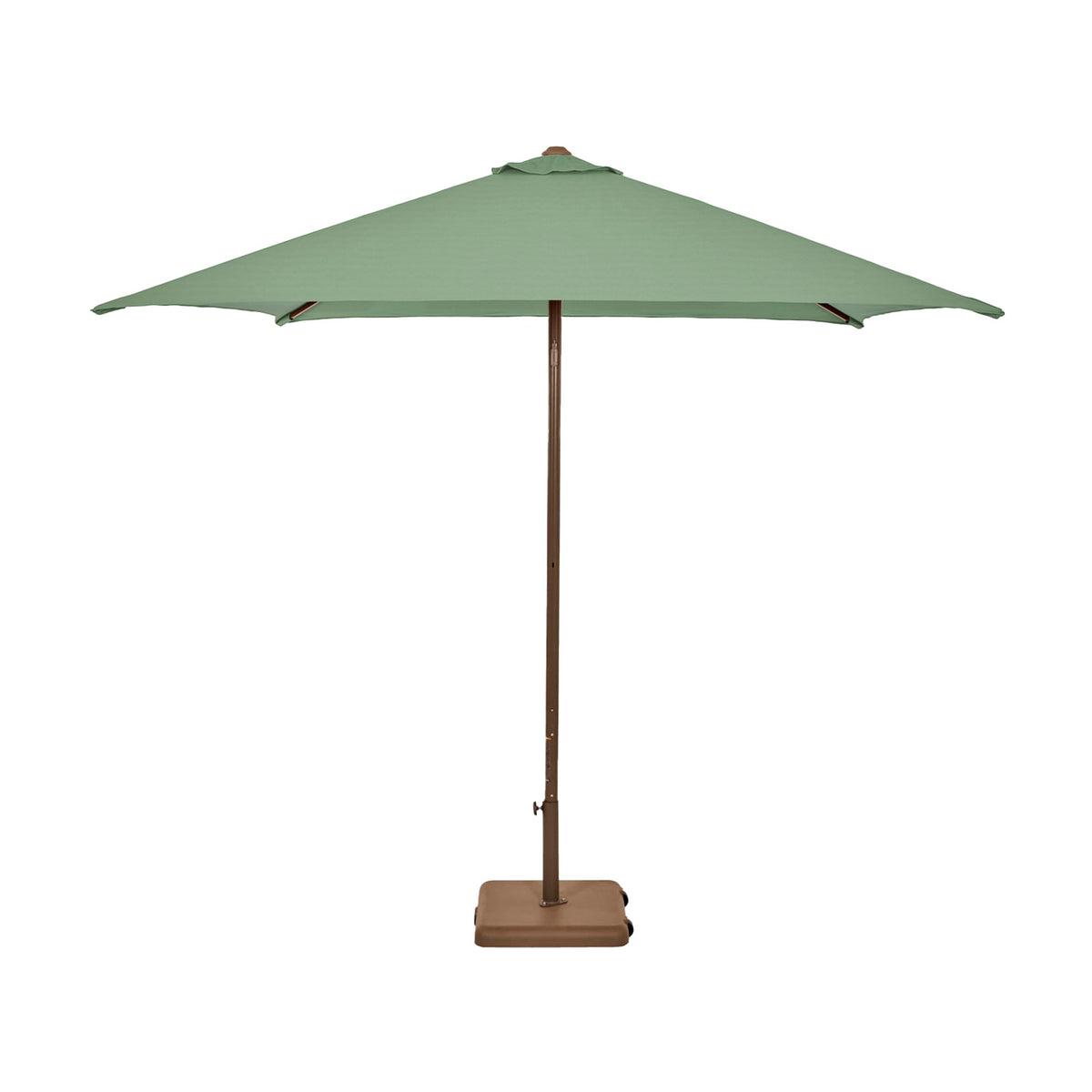 Parasol Eolo Sunbrella Ezpeleta, structure taupe, toile Sunbrella menthe