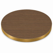 Plateau de table Capri rond – Chant PVC effet laiton