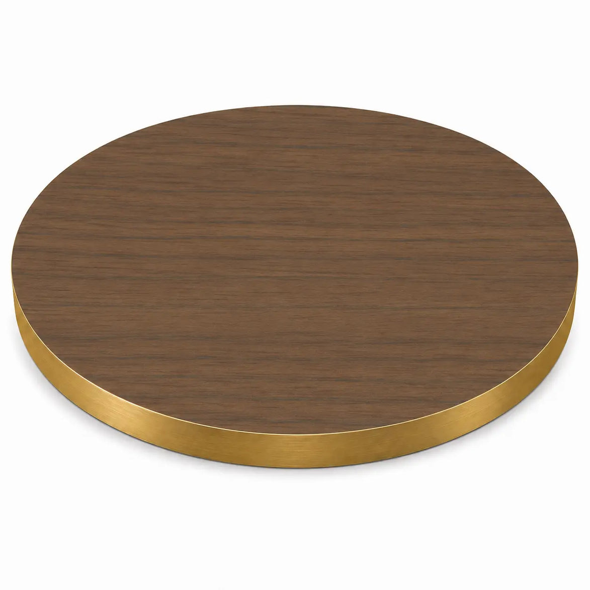Plateau de table Capri rond – Chant PVC effet laiton