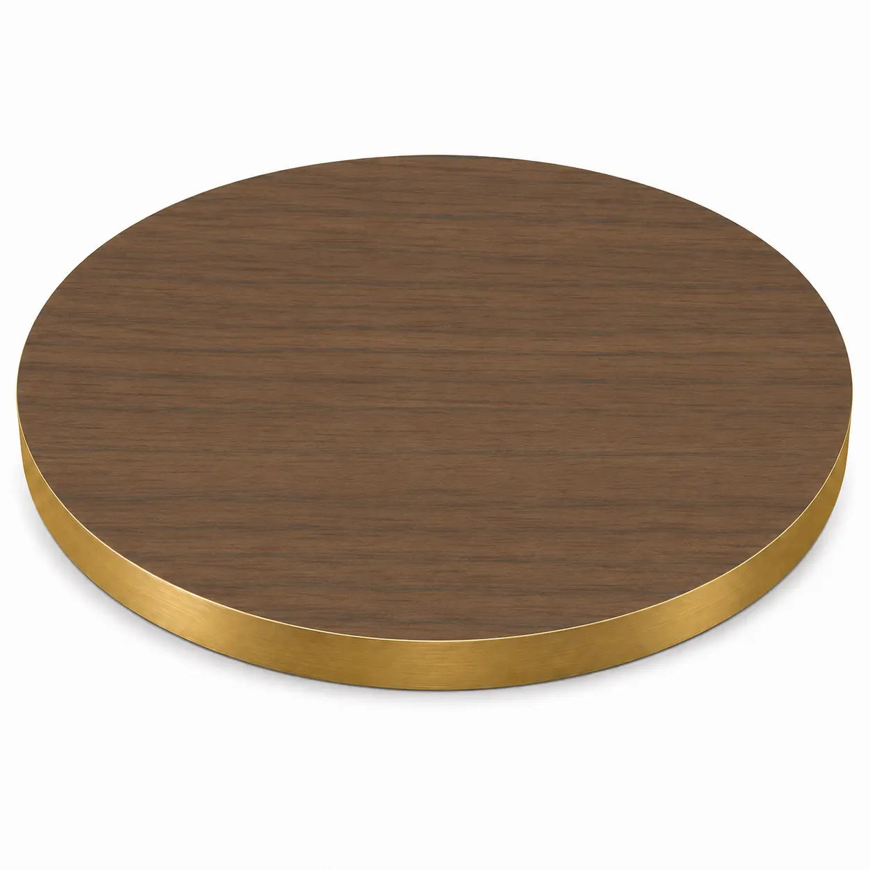 Plateau de table Capri rond – Chant PVC effet laiton