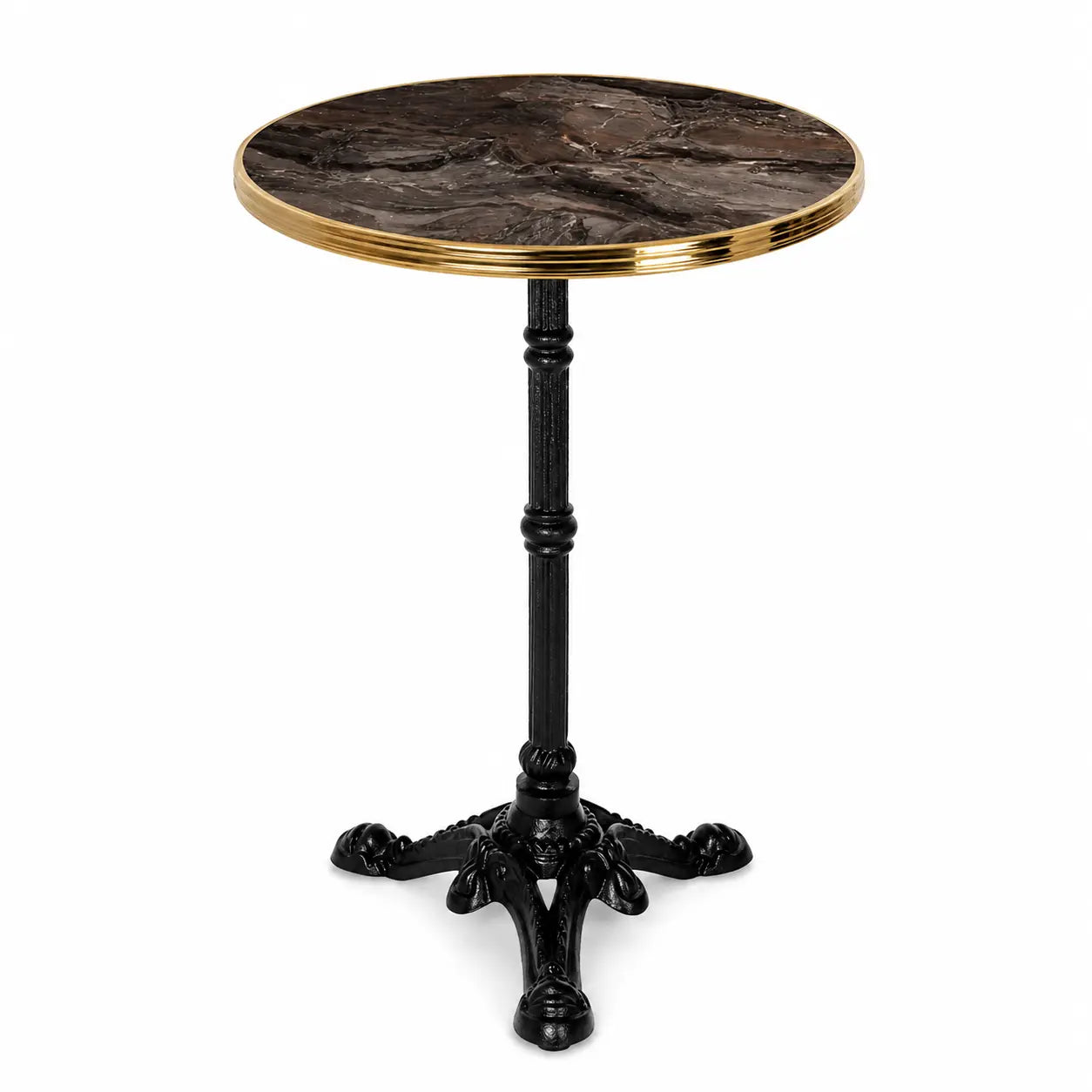 Table complète Monza - Cerclage laiton  Ø60 cm