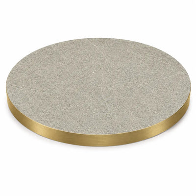 Plateau de table Capri rond – Chant PVC effet laiton