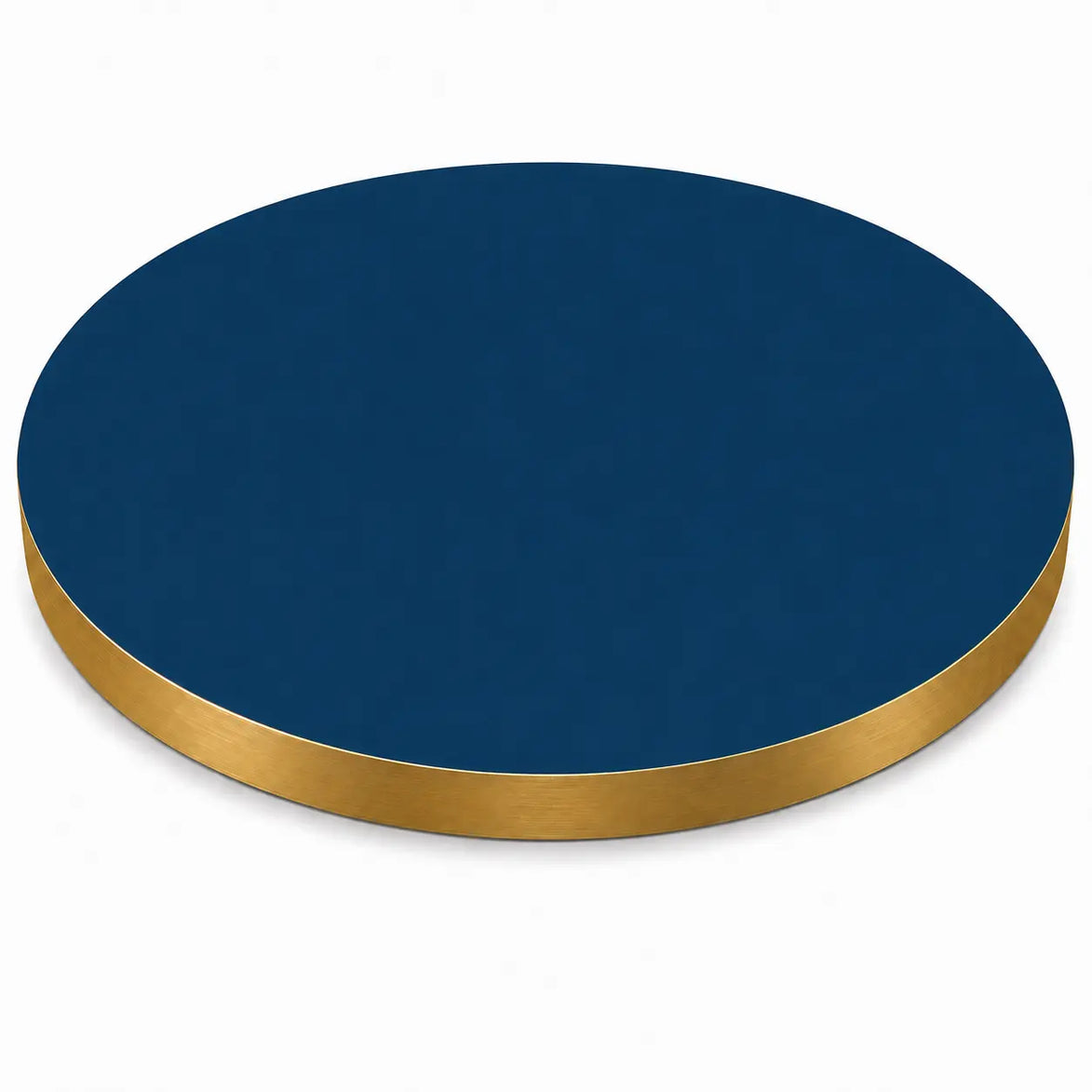 Plateau de table Capri rond – Chant PVC effet laiton