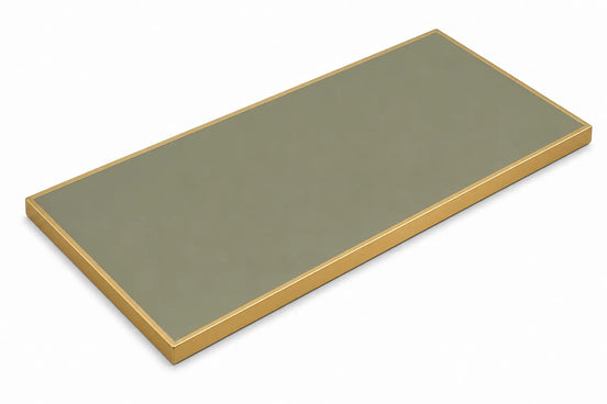Plateau Capri rectangle chant laiton bakélisé — plateau de terrasse étroite