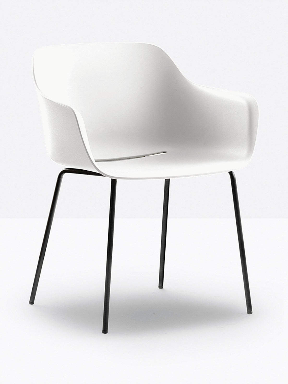 Fauteuil Babila XL 2734 Pedrali, coque blanche