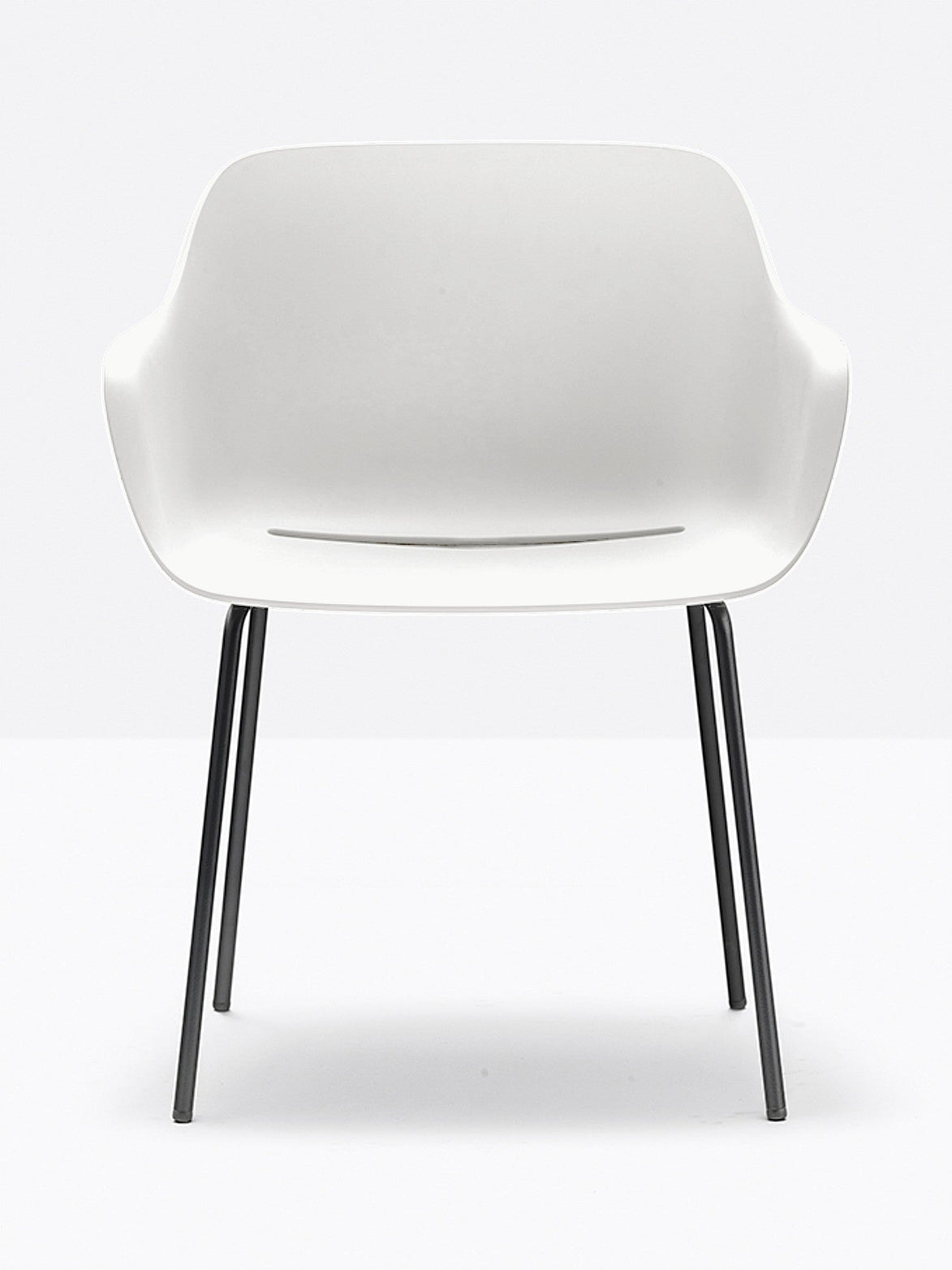 Fauteuil Babila XL 2734 Pedrali, coque blanche