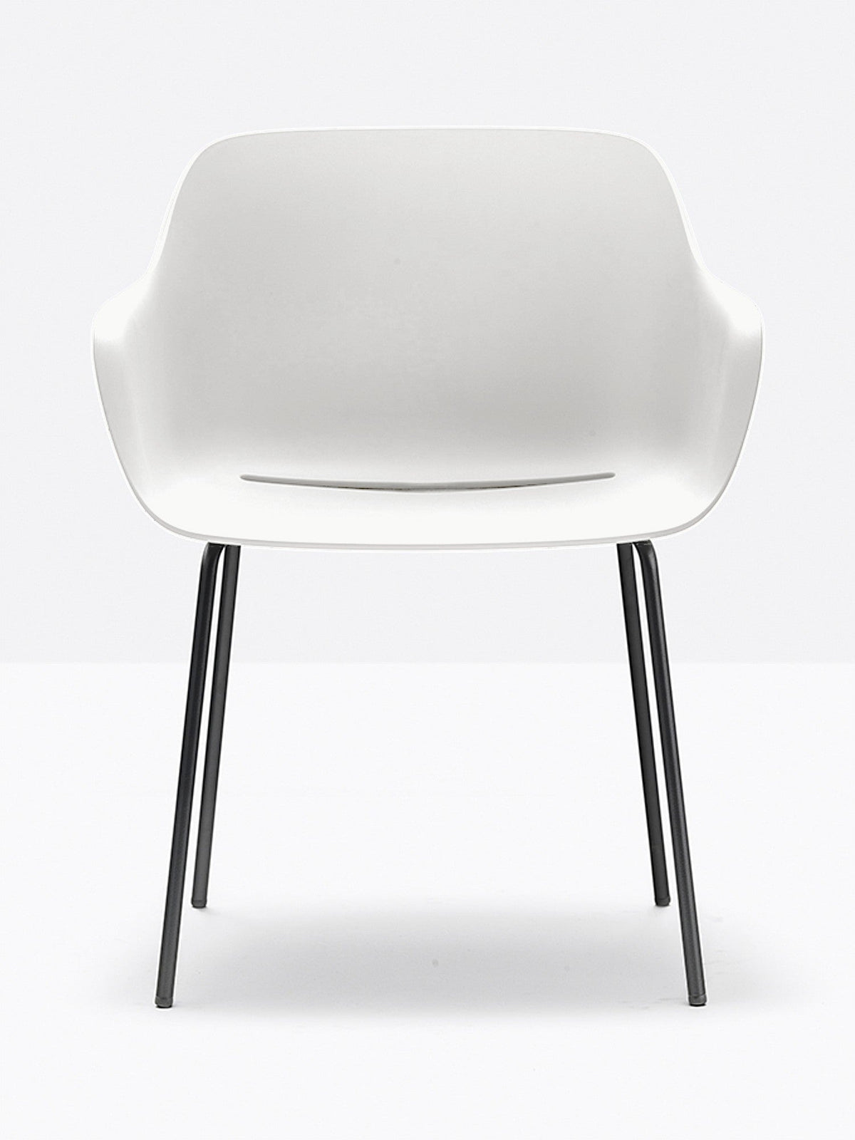 Fauteuil Babila XL 2734 Pedrali, coque blanche