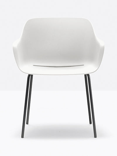 Fauteuil Babila XL 2734 Pedrali, coque blanche
