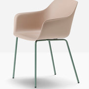 Fauteuil Babila XL 2734 Pedrali, coque rose