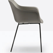 Fauteuil Babila XL 2734 Pedrali, coque gris recyclé