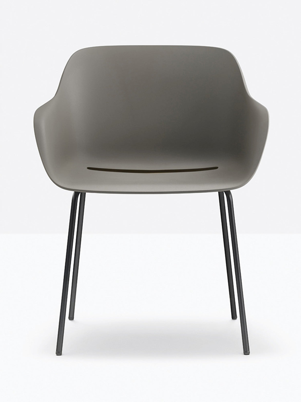 Fauteuil Babila XL 2734 Pedrali, coque gris recyclé