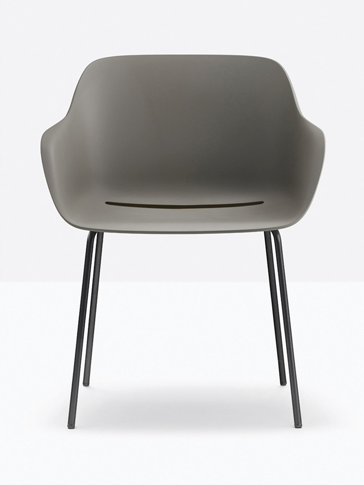 Fauteuil Babila XL 2734 Pedrali, coque gris recyclé