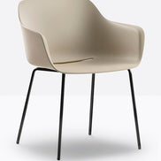 Fauteuil Babila XL 2734 Pedrali, coque sable