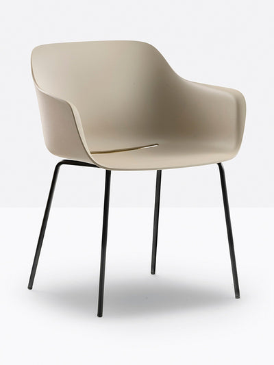 Fauteuil Babila XL 2734 Pedrali, coque sable