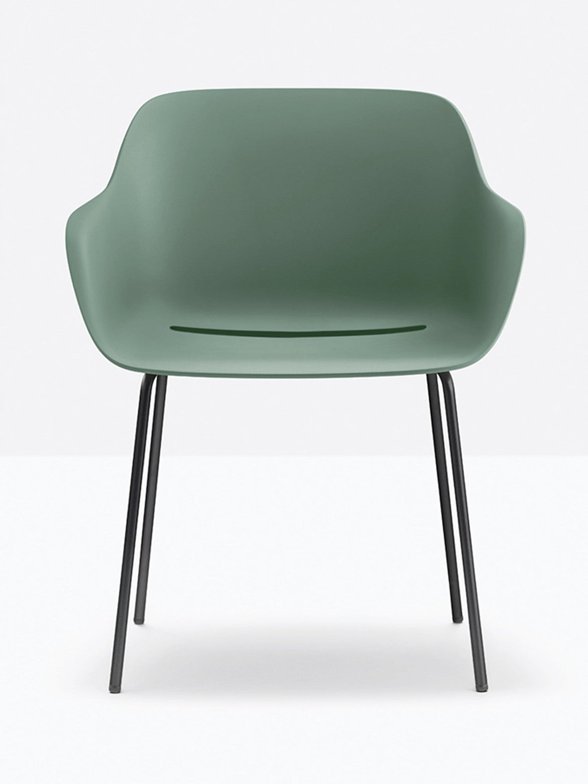 Fauteuil Babila XL 2734 Pedrali, coque vert sauge