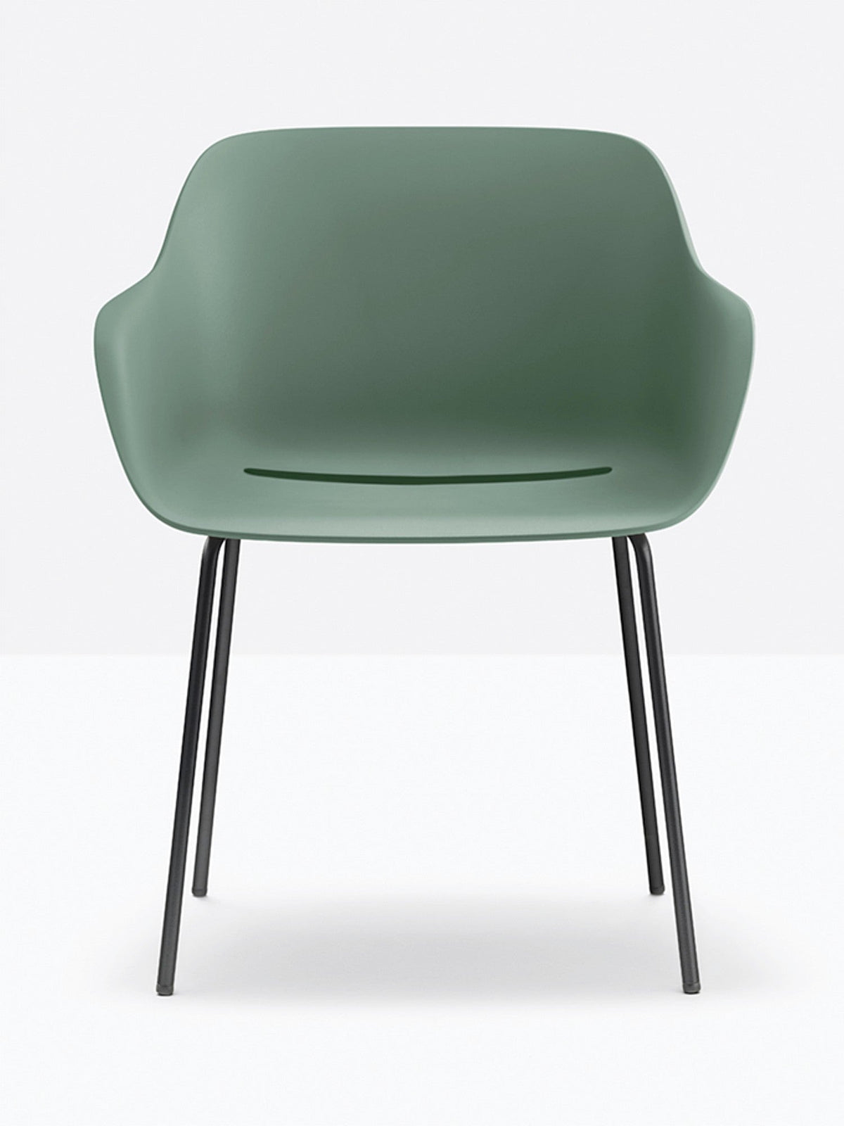 Fauteuil Babila XL 2734 Pedrali, coque vert sauge