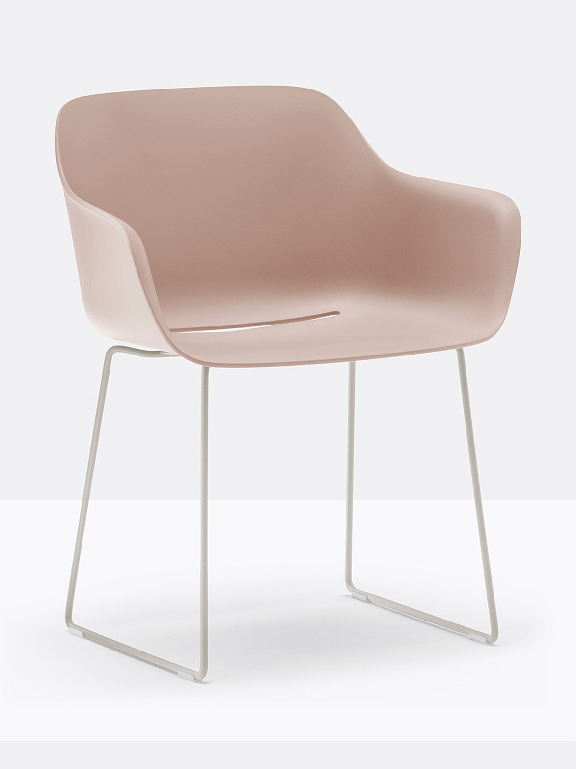 Fauteuil Babila XL luge 2744 Pedrali, coque rose