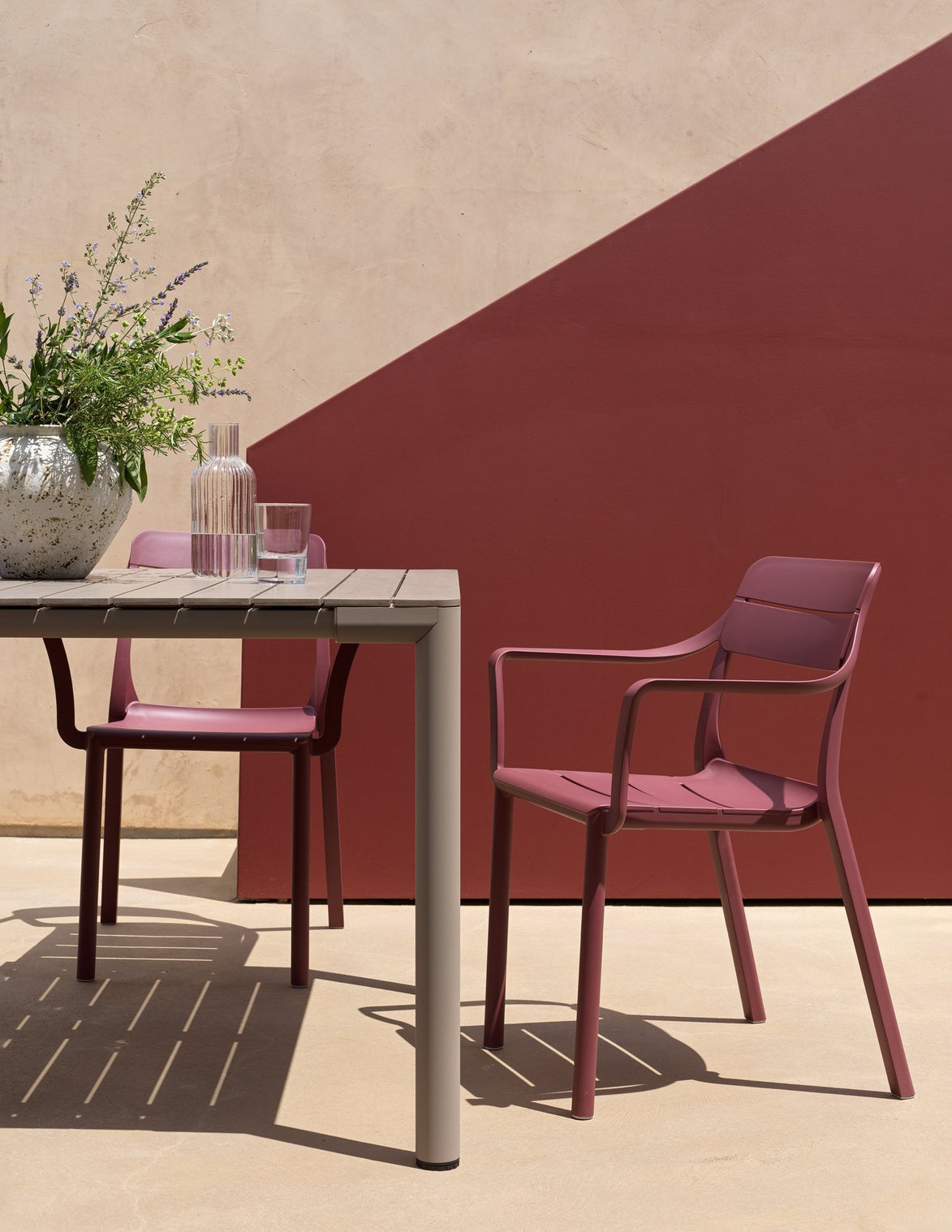 Fauteuil Cassia Nardi – mise en scène terrasse