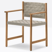 Fauteuil Griante teck, sangle beige
