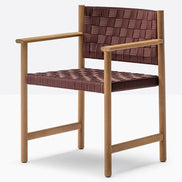 Fauteuil Griante bordeaux vue de trois quarts
