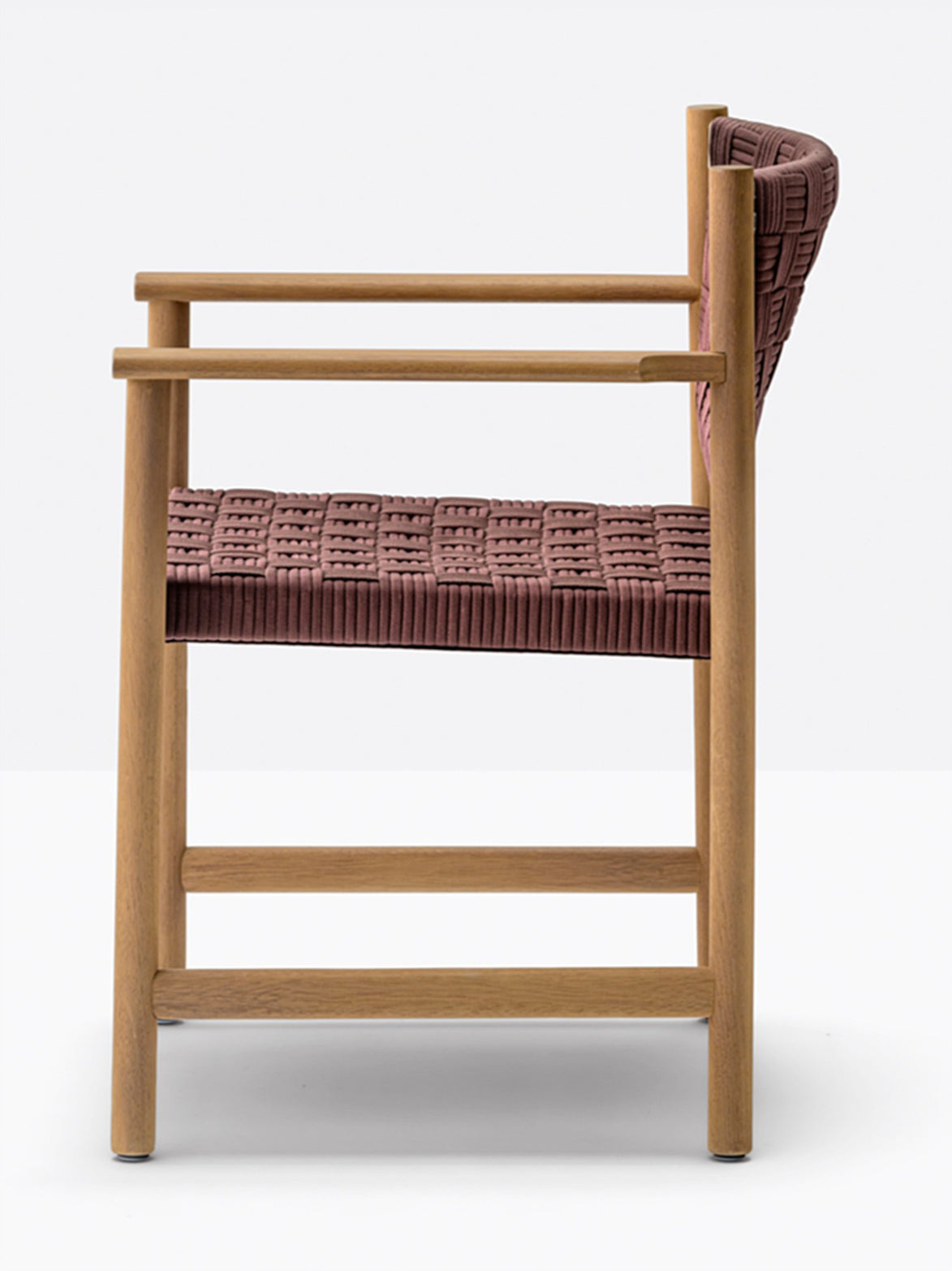 Fauteuil Griante bordeaux vue de profil