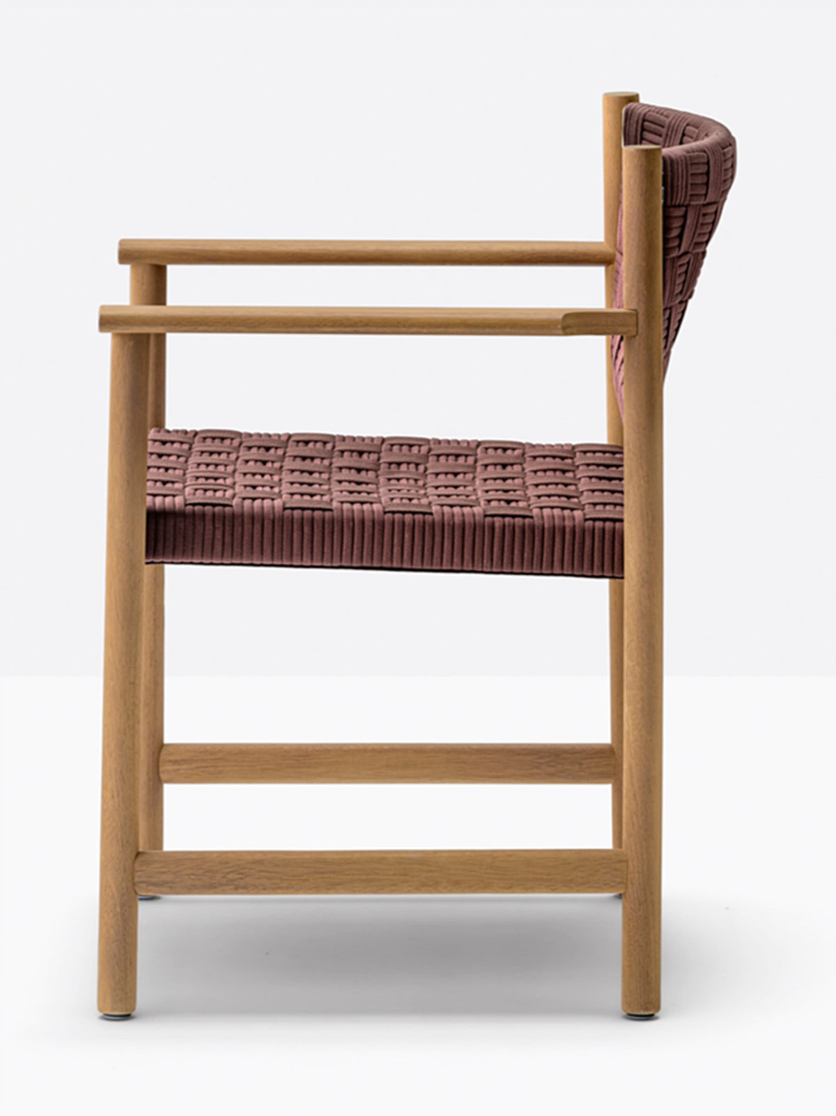 Fauteuil Griante bordeaux vue de profil