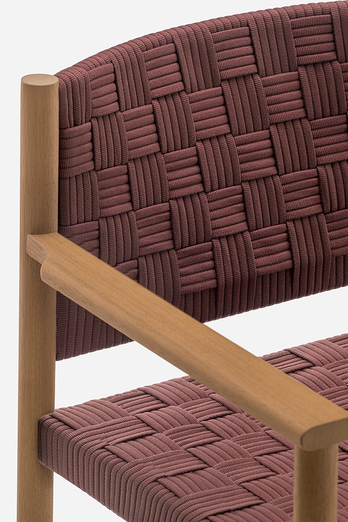 Détail du tressage main du fauteuil Griante