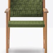 Fauteuil Griante vert olive vue de profil