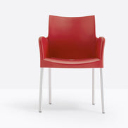 Fauteuil Ice rouge vue de face