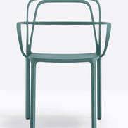 Fauteuil Intrigo 3715 Pedrali, Bleu ciel AZ100E