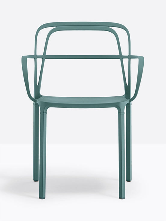 Fauteuil Intrigo 3715 Pedrali, Bleu ciel AZ100E
