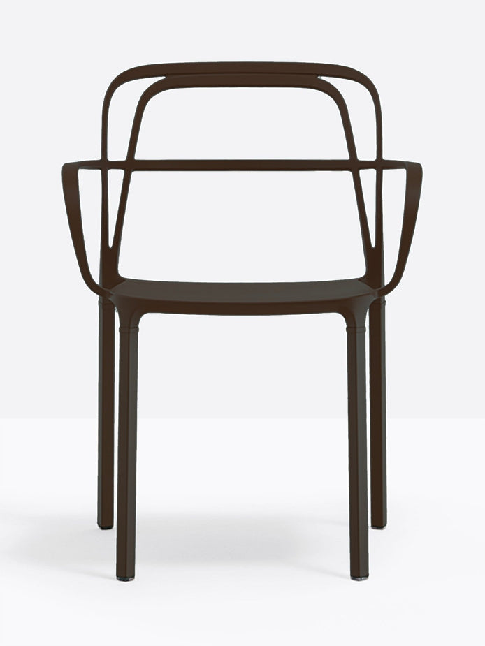 Fauteuil Intrigo 3715 Pedrali, Marron MGE