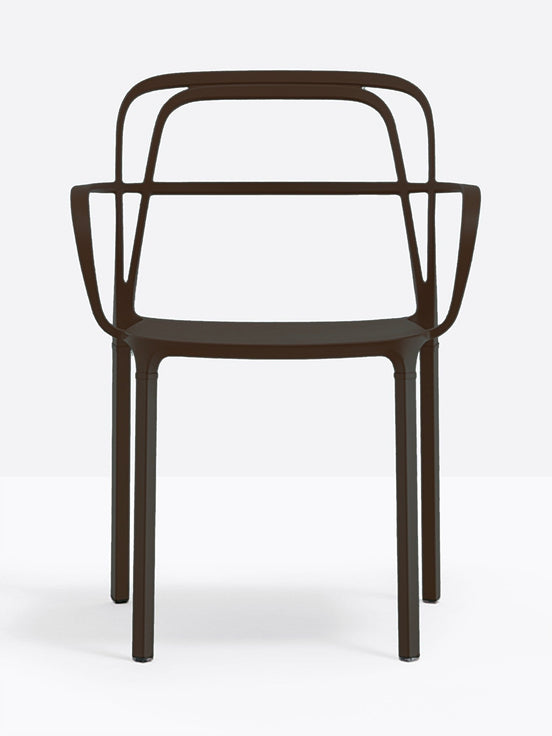 Fauteuil Intrigo 3715 Pedrali, Marron MGE