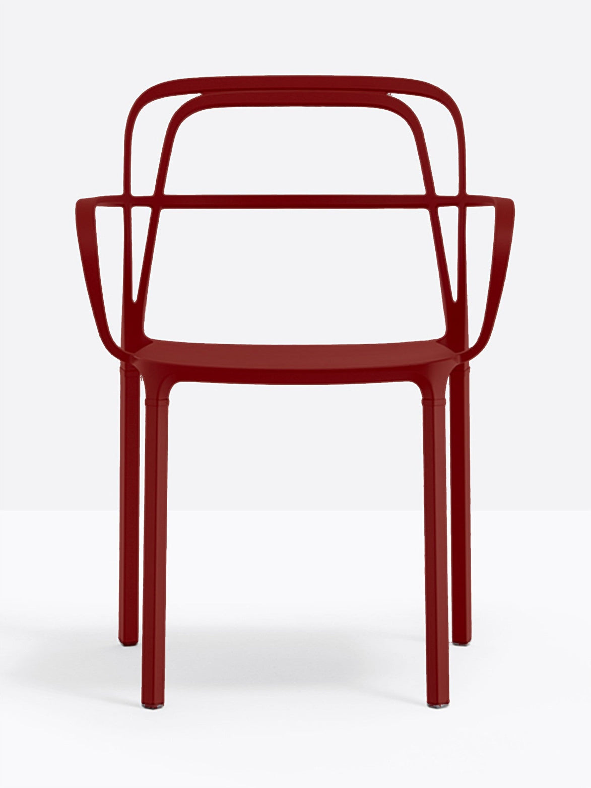 Fauteuil Intrigo 3715 Pedrali, Rouge foncé RO200E