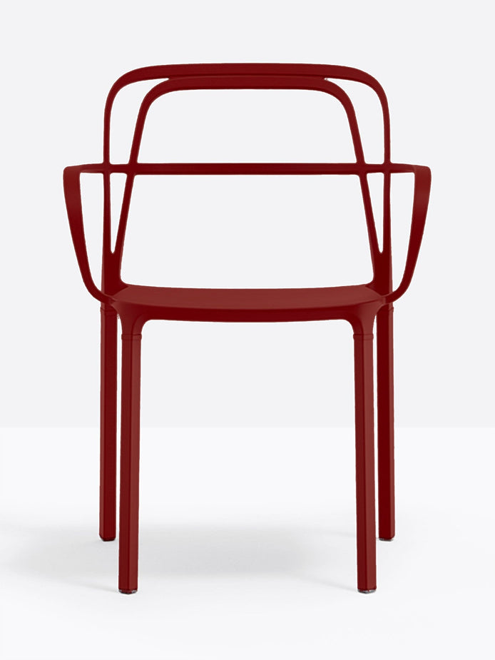 Fauteuil Intrigo 3715 Pedrali, Rouge foncé RO200E