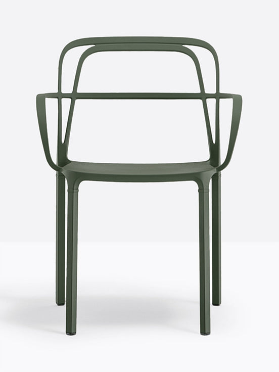 Fauteuil Intrigo 3715 Pedrali, Vert forêt VE300E