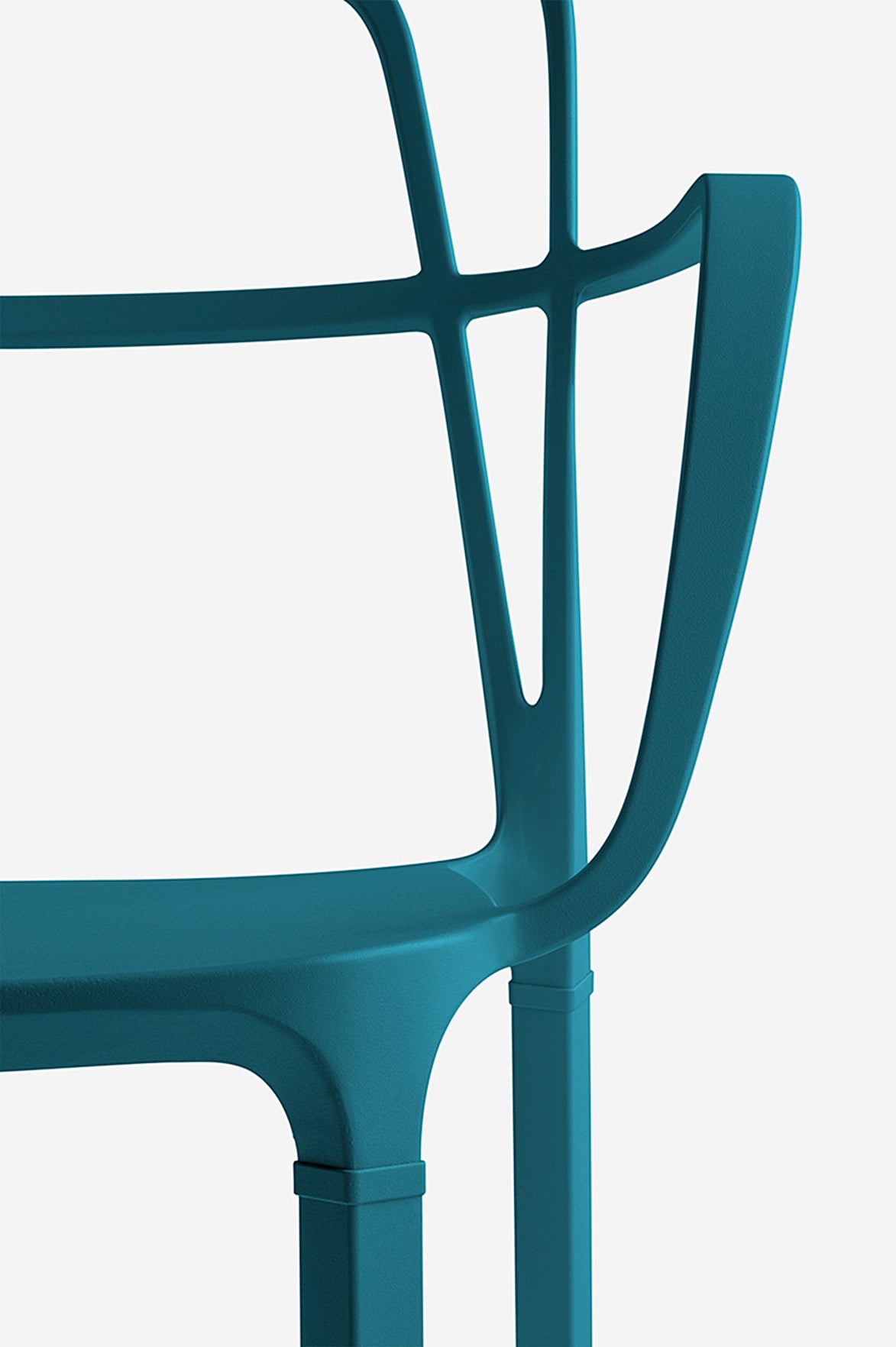 Détail de l'accoudoir du fauteuil Intrigo