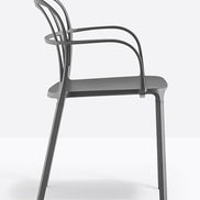 Fauteuil Intrigo gris anthracite vue de profil