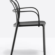 Fauteuil Intrigo noir vue de profil