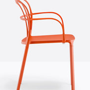 Fauteuil Intrigo orange vue de profil