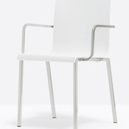 Fauteuil Kuadra XL 2402 / 2412 Pedrali, coque blanche