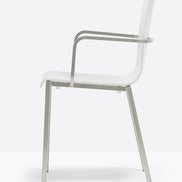 Fauteuil Kuadra XL 2402 / 2412 Pedrali, coque blanche