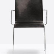 Fauteuil Kuadra XL 2404 / 2414 Pedrali, bois noir