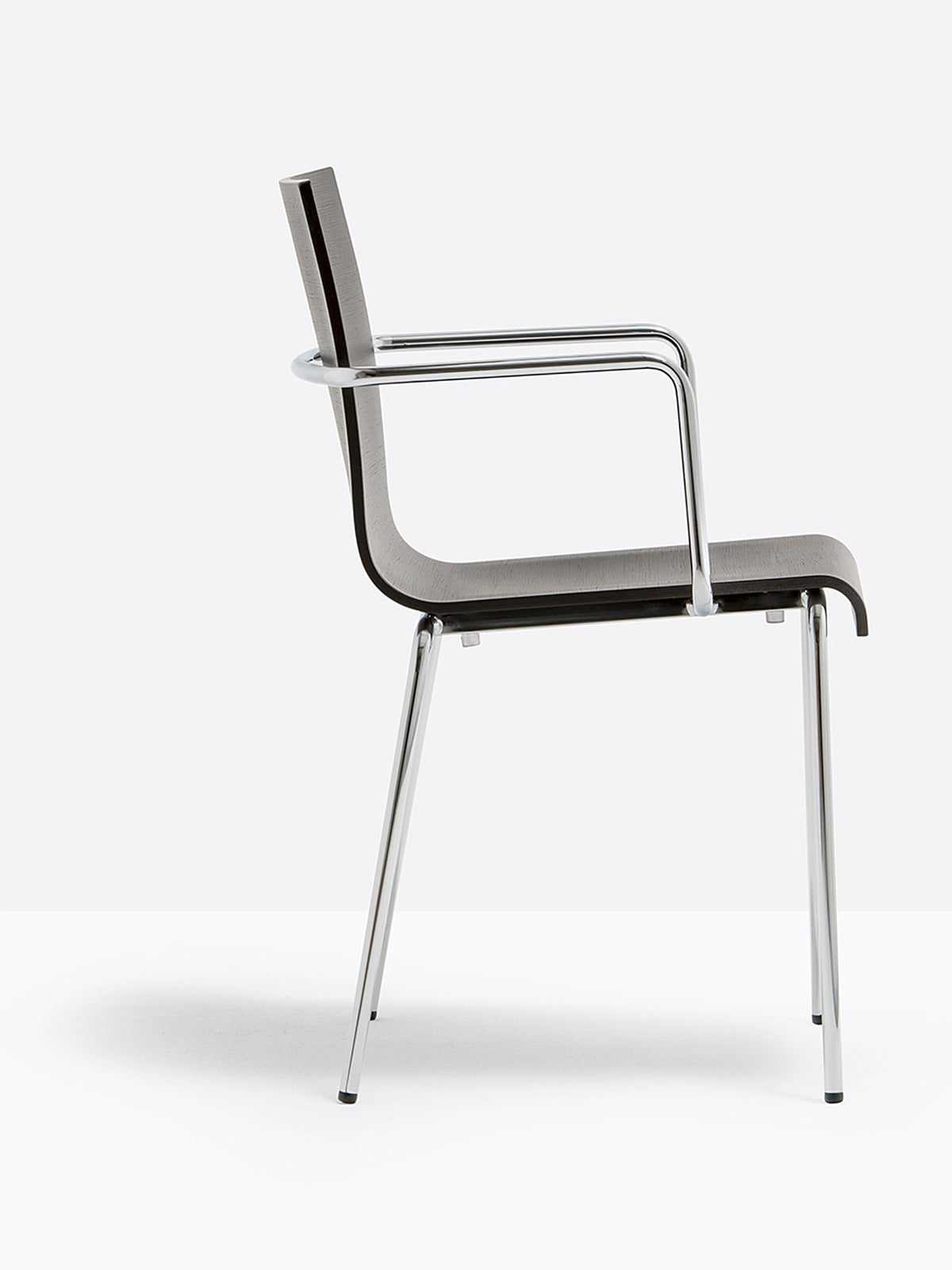 Fauteuil Kuadra XL 2404 / 2414 Pedrali, bois wengé