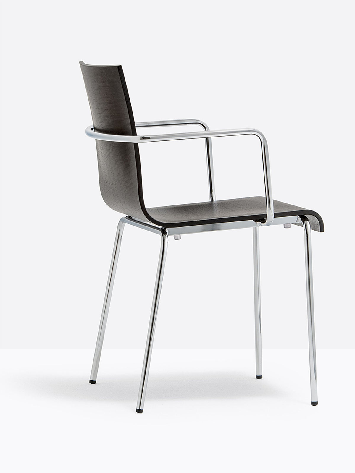 Fauteuil Kuadra XL 2404 / 2414 Pedrali, bois wengé