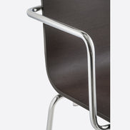 Fauteuil Kuadra XL 2404 / 2414 Pedrali, bois wengé