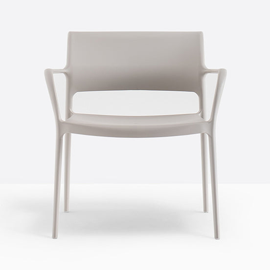 Fauteuil lounge Ara beige vue de face