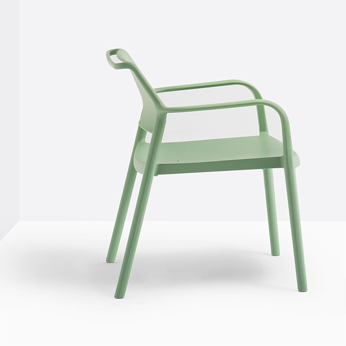 Fauteuil lounge Ara vert sauge vue de dos